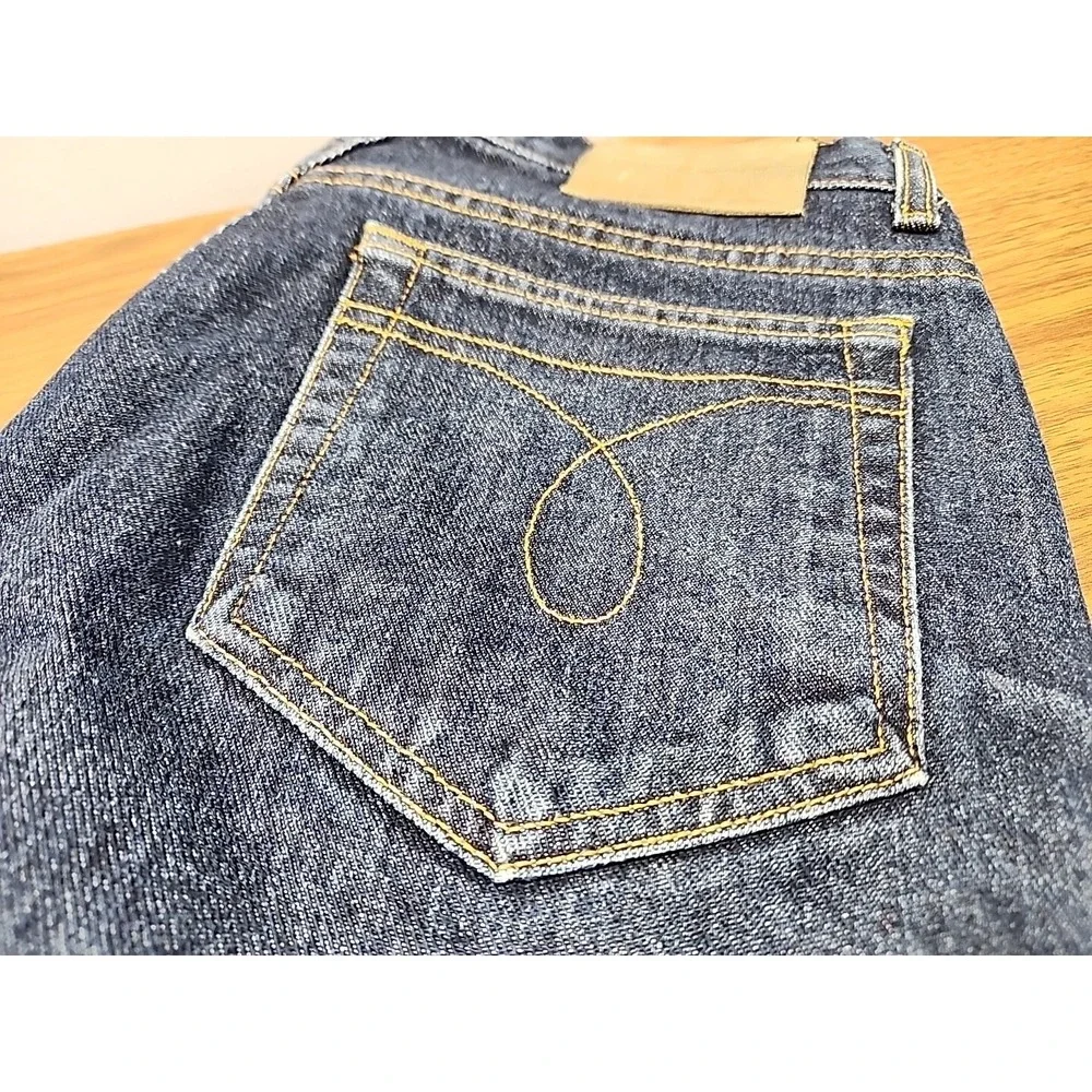Calvin Klein Women's Omega Rinse Wash Blue‎ Denim Sz 14 Jeans 100% Cotton ~ VG